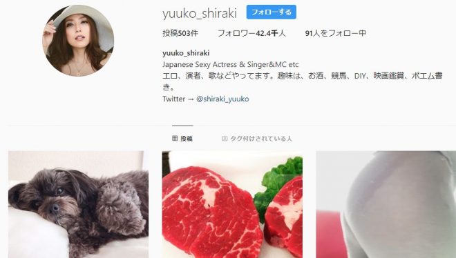 インスタ(yuuko_shiraki)