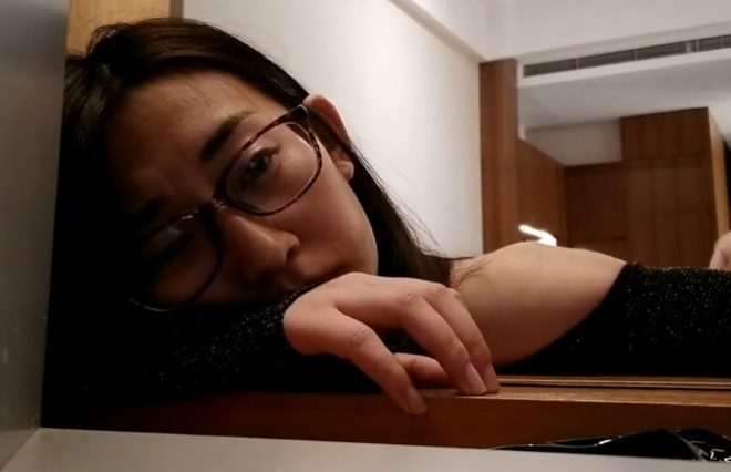 1位：中国スレンダー眼鏡美女の立ちバック悶絶動画