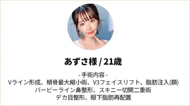 整形外科のモニターに「深田えいみ」が掲載されていた