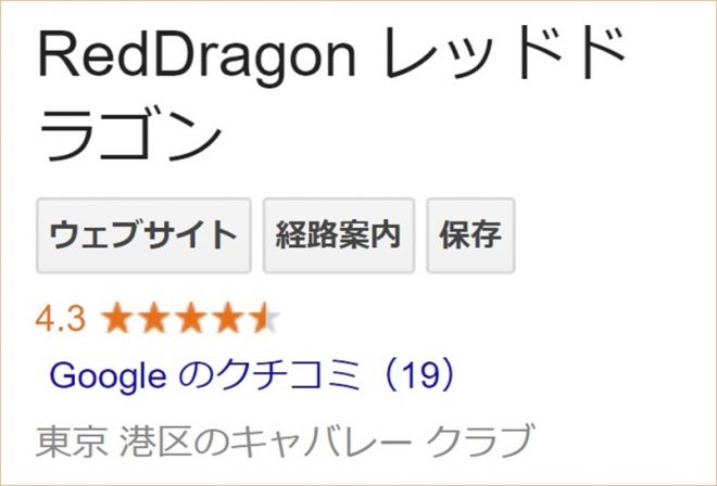 Googleのクチコミでも★4.3の高評価