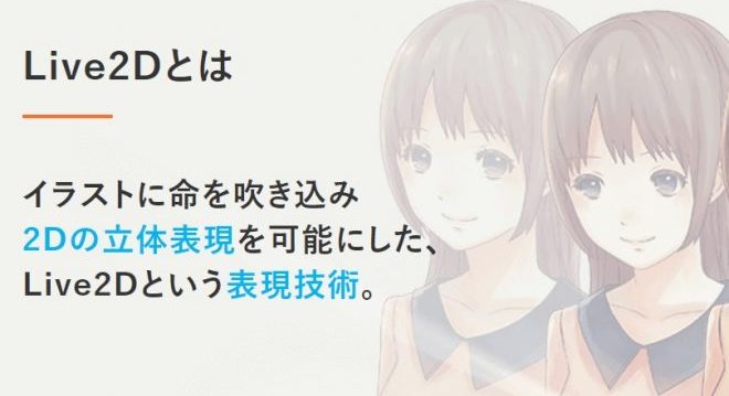 「Live2D」を採用したキャラクターグラフィック