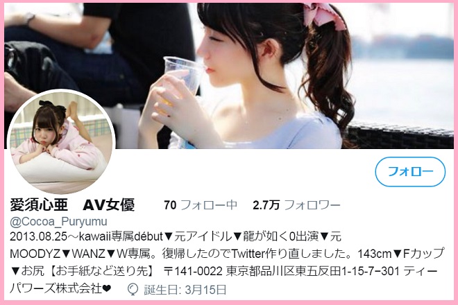ツイッター(@Cocoa_Puryumu)