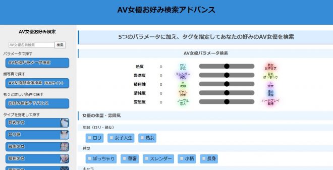 AV女優お好み検索アドバンス