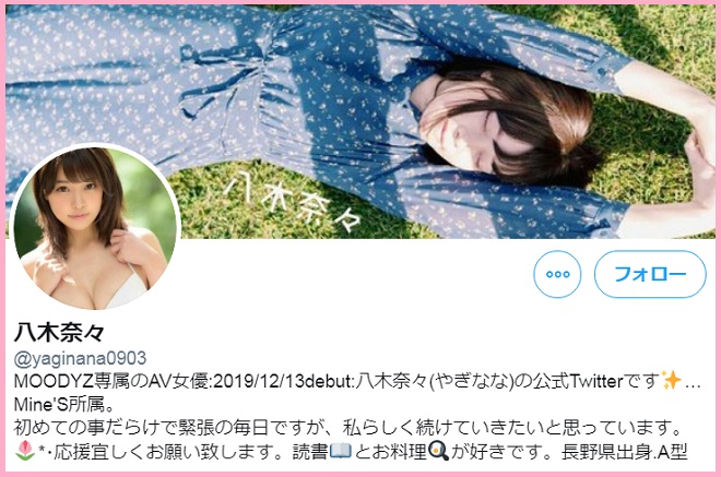 ツイッター(@yaginana0903)