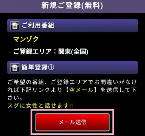 マンゾク登録手順4