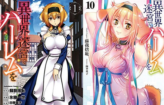 5位「異世界迷宮でハーレムを」表紙