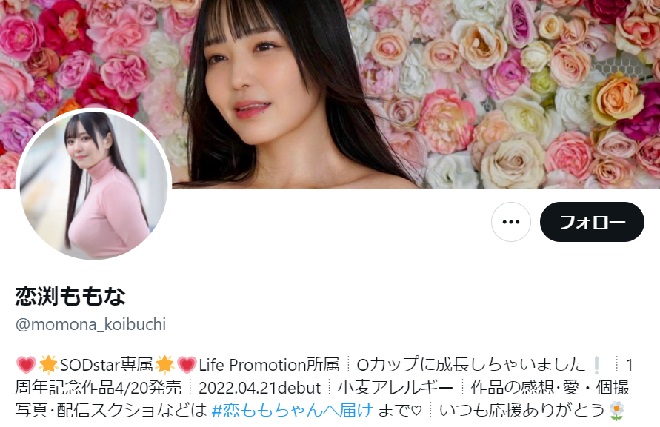 恋渕ももな公式ツイッター（@momona_koibuchi）