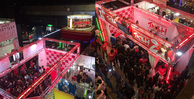 にぎやかな会場内